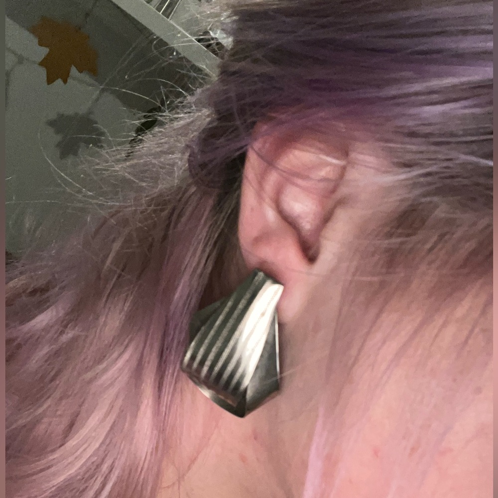 Vintage Earrings from 80’s or 90’s, silver with posts